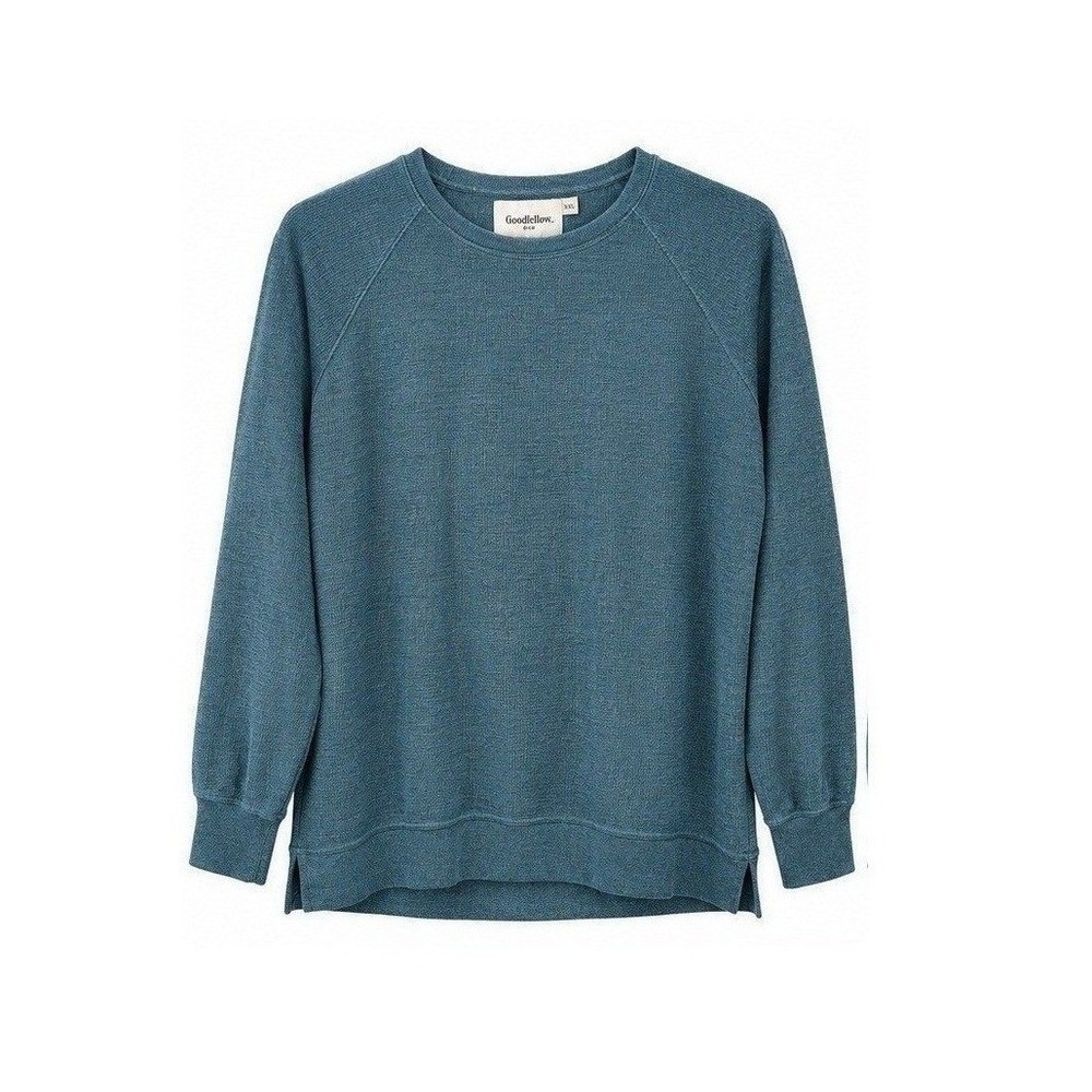 Goodfellow & Co Mens XXL Teal Blue Waffle Knit Thermal Shirt Raglan Long Sleeve